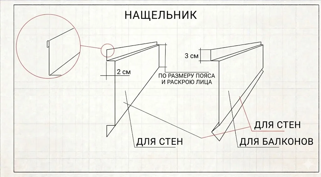 Нащельник на пояски