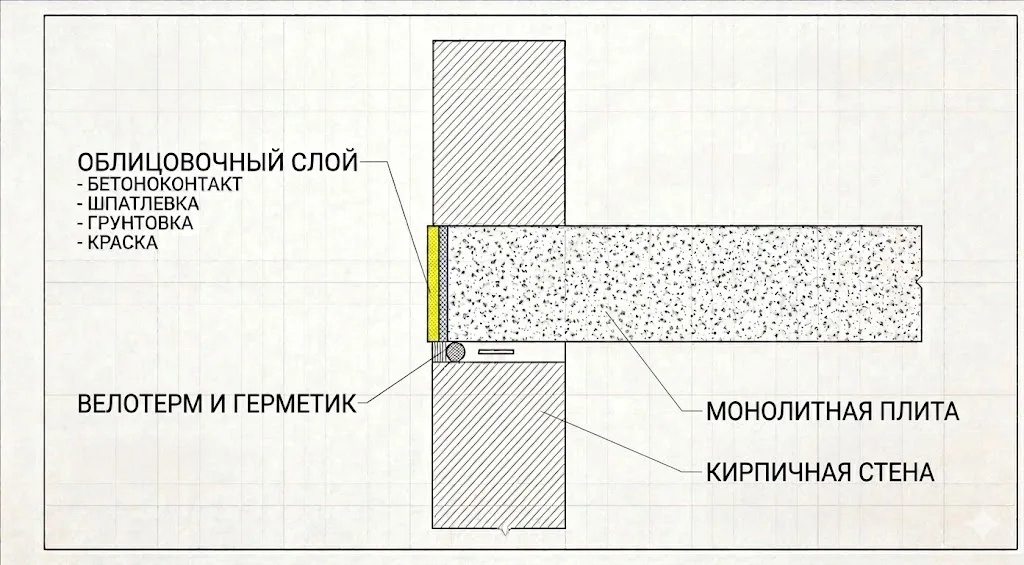 Шпаклевка ровных поясов